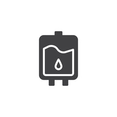 Blood bag vector icon. filled flat sign for mobile concept and web design. Blood donation simple solid icon. Symbol, logo illustration. Pixel perfect vector graphics