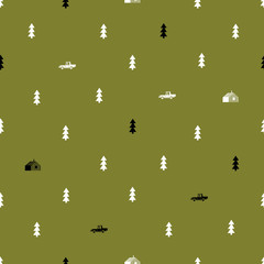 Abstract forest seamless pattern background. Scandinavian style.Creative kids texture for fabric, wrapping, textile, wallpaper, apparel. Vector illustration