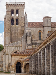Fototapeta na wymiar Bell tower of the Abbey of Santa Maria la Real de Las Huelgas - Burgos, Castile and Leon, Spain