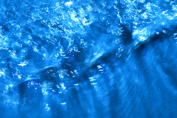 Photo of a macro of blue sea waves
