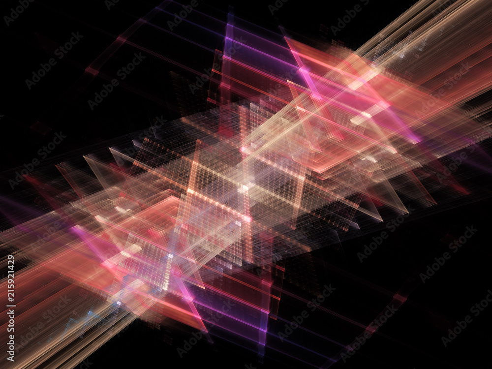 Poster abstract background element. fractal graphics 3d illustration. symmetric composition of repeating gr