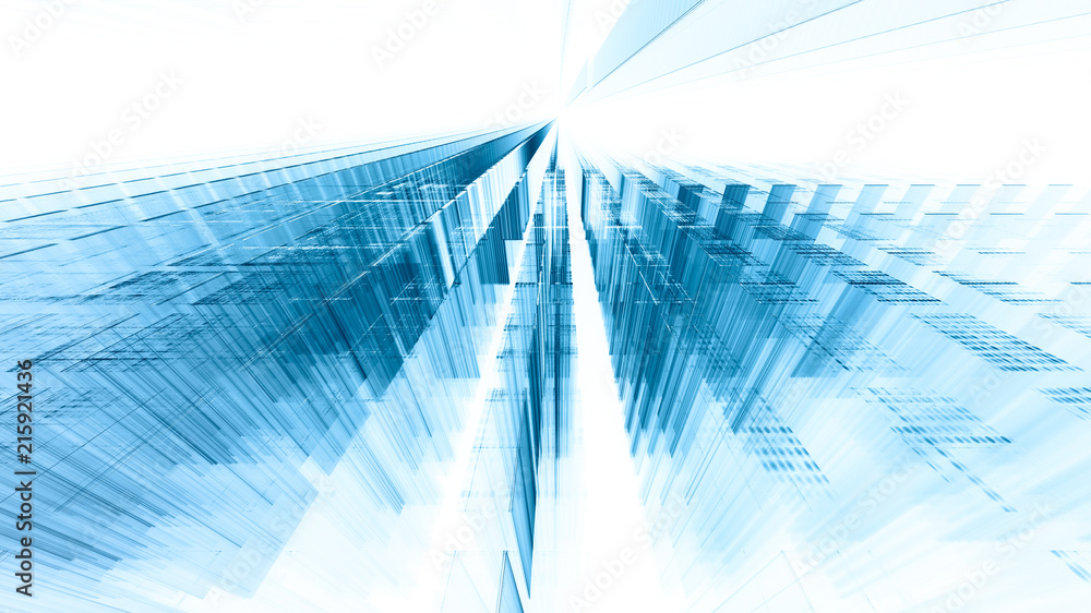 Poster abstract blue toned background element on white. regular dots and grids pattern. perspective composi
