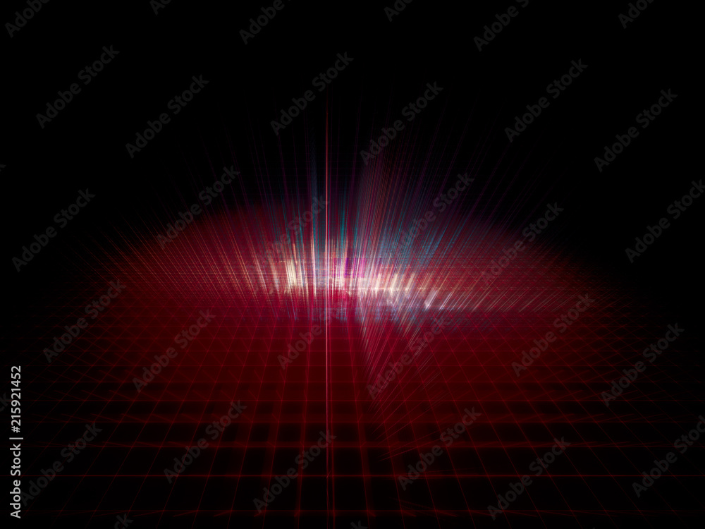 Poster abstract background element. fractal graphics 3d illustration. composition of repeating grids. infor