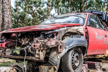 wrak samochodu © Henryk Niestrój
