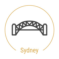 Sydney, Australia Vector Line Icon