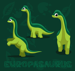 Dinosaur Europasaurus Cartoon Vector Illustration