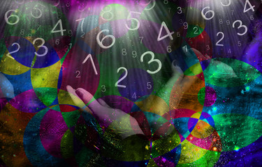 Space and numerology background