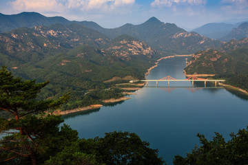 Naklejka premium Oksundae Bridge in Jecheon