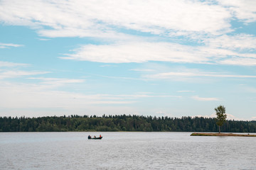 Fototapeta na wymiar Valdai. Ecological trails of Russia. Lake Valdai
