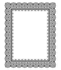 Black lace frame