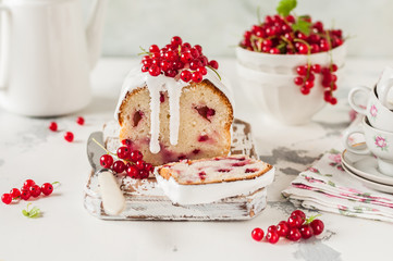 Sliced Redcurrant Cake