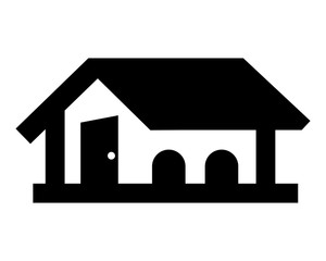 black house housing home residence residential residence real estate image vector icon logo