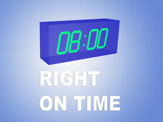 RIGHT ON TIME concept