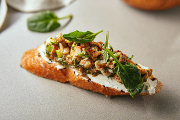 Italian eel bruschetta