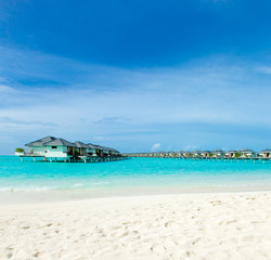  beach in Maldives with blue lagoon