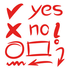 check mark and arrows