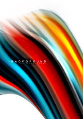 Fluid liquid mixing colors concept on light grey background, wave and swirl curve flow line, trendy abstract layout template for business presentation, app wallpaper banner, poster or wallpaper