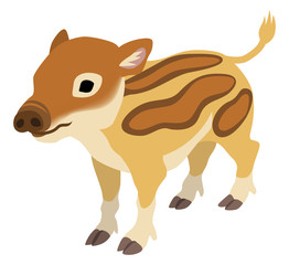 うり坊　2019年　年賀状素材　左向き