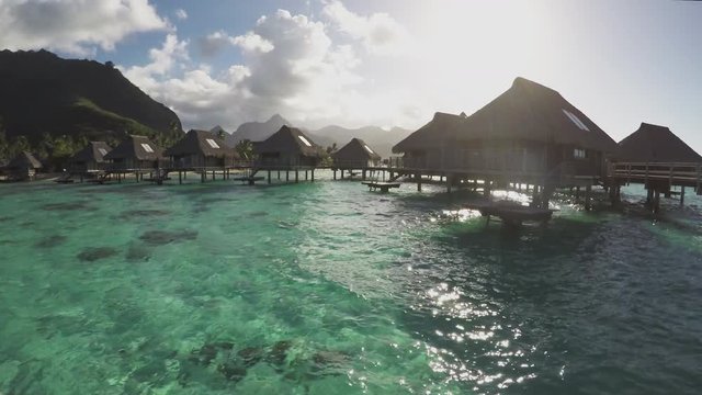Day time timelapse in pacific island, Mo&rsquo;orea French Polynesia