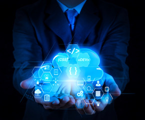  a Cloud Computing diagram on the new computer interface