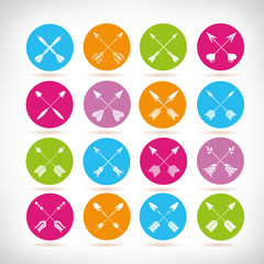 arrow icons, cross arrows