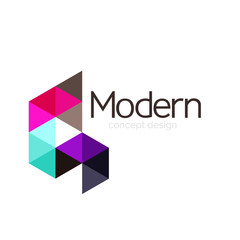 Fototapeta premium Triangle shape design abstract business logo icon design. Company logotype branding emblem idea