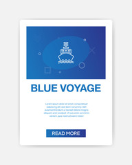 BLUE VOYAGE ICON INFOGRAPHIC