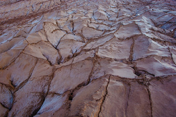 Ecological disaster. Solid waste pattern of potassium salt. Waste texture