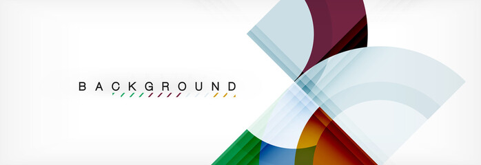 Vector circular geometric abstract background