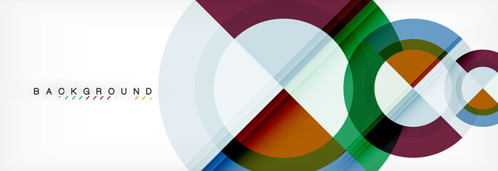 Fototapeta premium Wektorowy kółkowy geometryczny abstrakcjonistyczny tło