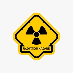Fototapeta premium Radiation hazard icon nuclear warning sign vector design