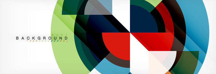 Vector circular geometric abstract background