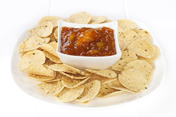 Mango Chutney and Mini Poppadums