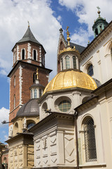 Basilica of St Stanislaw and Castle Cathedral on Wawel Hill in Krakow, Poland