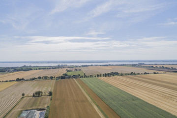 Luftaufnahme von Kornfeldern 