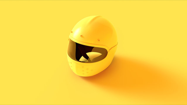 Yellow Helmet 3d illustration 