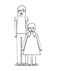 teenager and girl sisters family