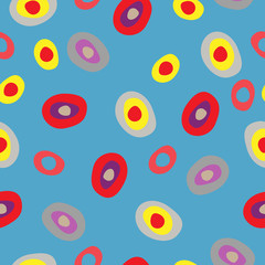 Abstract flowers, floral simple seamless vector pattern for textile, backgrounds, wrapping papers