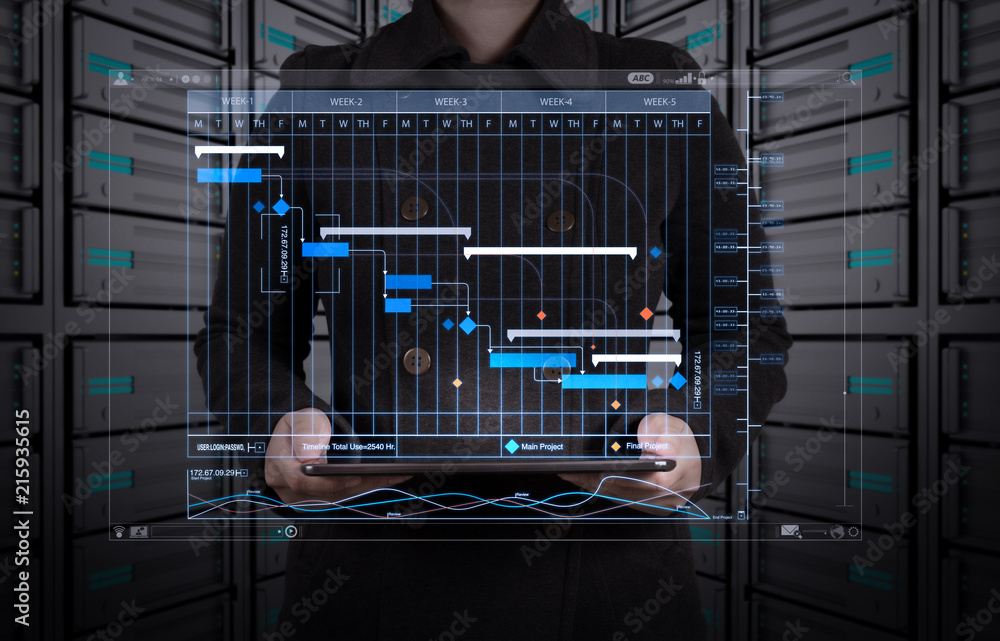 Poster tablet computer in a hands