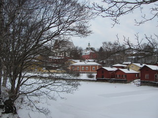 View of Porvoo in winter, Finland