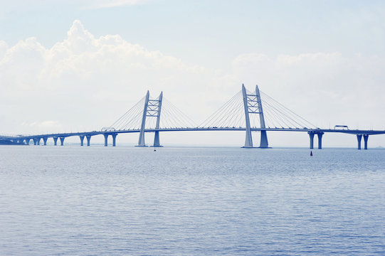 cable-stayed bridge in St. Petersburg