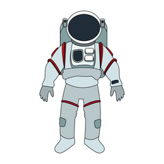 Obraz na płótnie Canvas Astronaut wear profile vector illustration graphic design