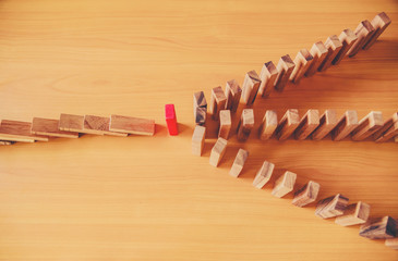 Protecting Assets From Domino Effect. Stop Loss Concept For Stock Exchange Market.
