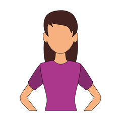 Young woman profile avatar vector illustration graphic design