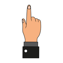 Hand pointing up vector illustration graphic design