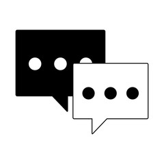 Fototapeta premium Chat bubbles symbol vector illustration graphic design