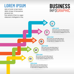 Business infographics for presentation template, Vector illustration