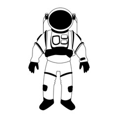 Astronaut wear profile vector illustration graphic design