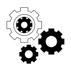 Gears working symbol vector illustration graphic design
