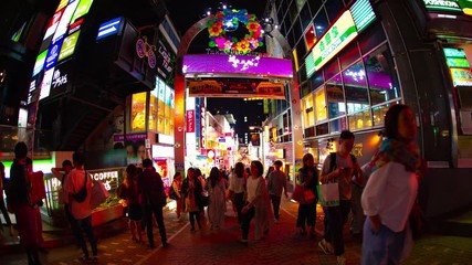 原宿竹下通りでのインターバル撮影　東京の夜景